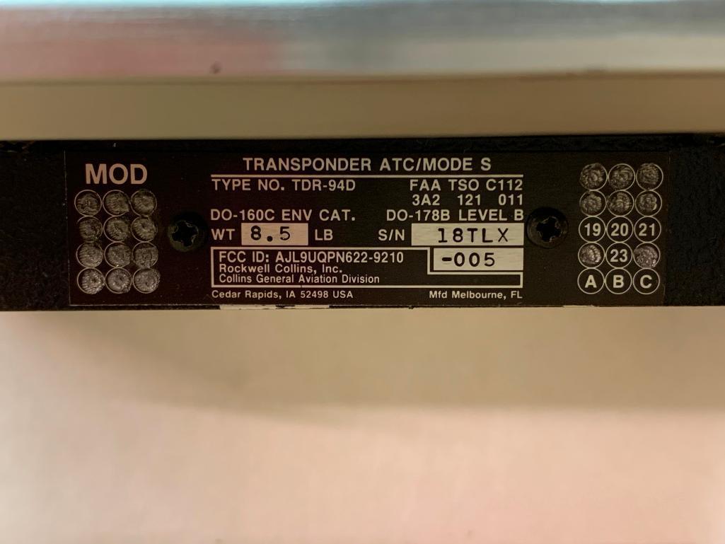 COLLINS TDR-94D MODE S TRANSPONDERS 622-9210-005 (AR)