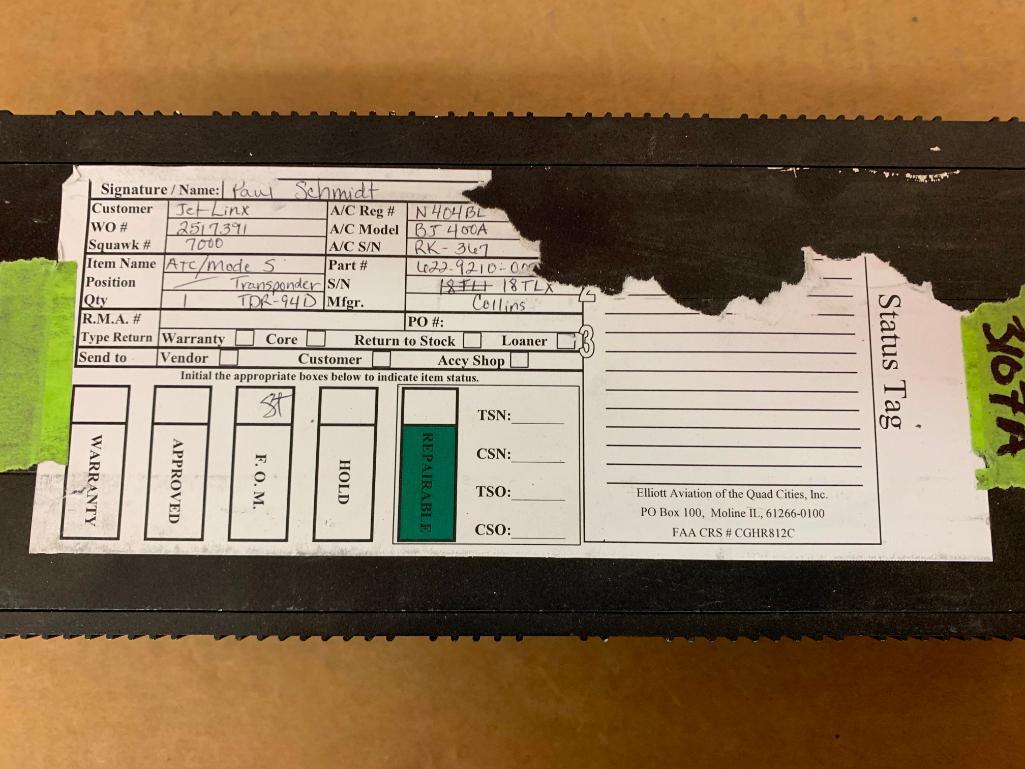 COLLINS TDR-94D MODE S TRANSPONDERS 622-9210-005 (AR)