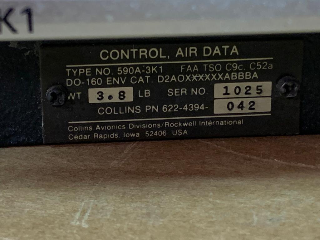 COLLINS AVIONICS(1) DPU-84 622-9682-004, (1) 590A-3K1 622-4394-042, (1) 614E-20R 622-0944-003 (NEED