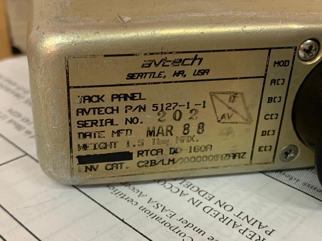 CASA CN-235 AVTECH MICROPHONE/HEADSET JACK PANEL 5127-1-1 (REPAIRED)