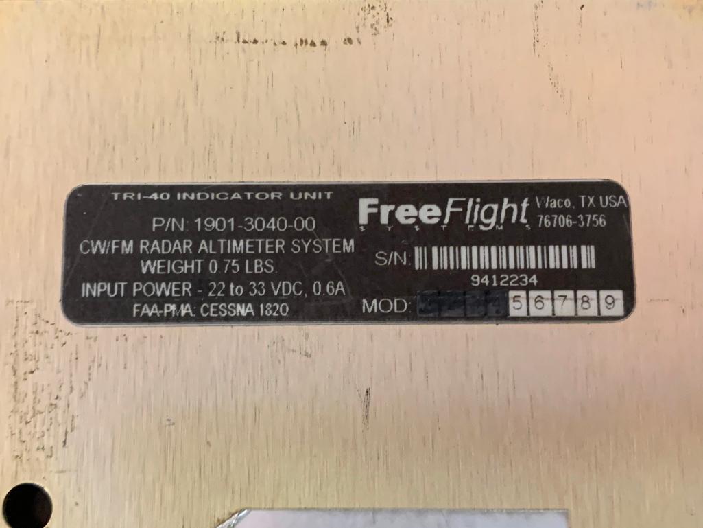 FREEFLIGHT TRI-40 RADAR ALTIMETER INDICATOR 1901-3040-00 (AR)