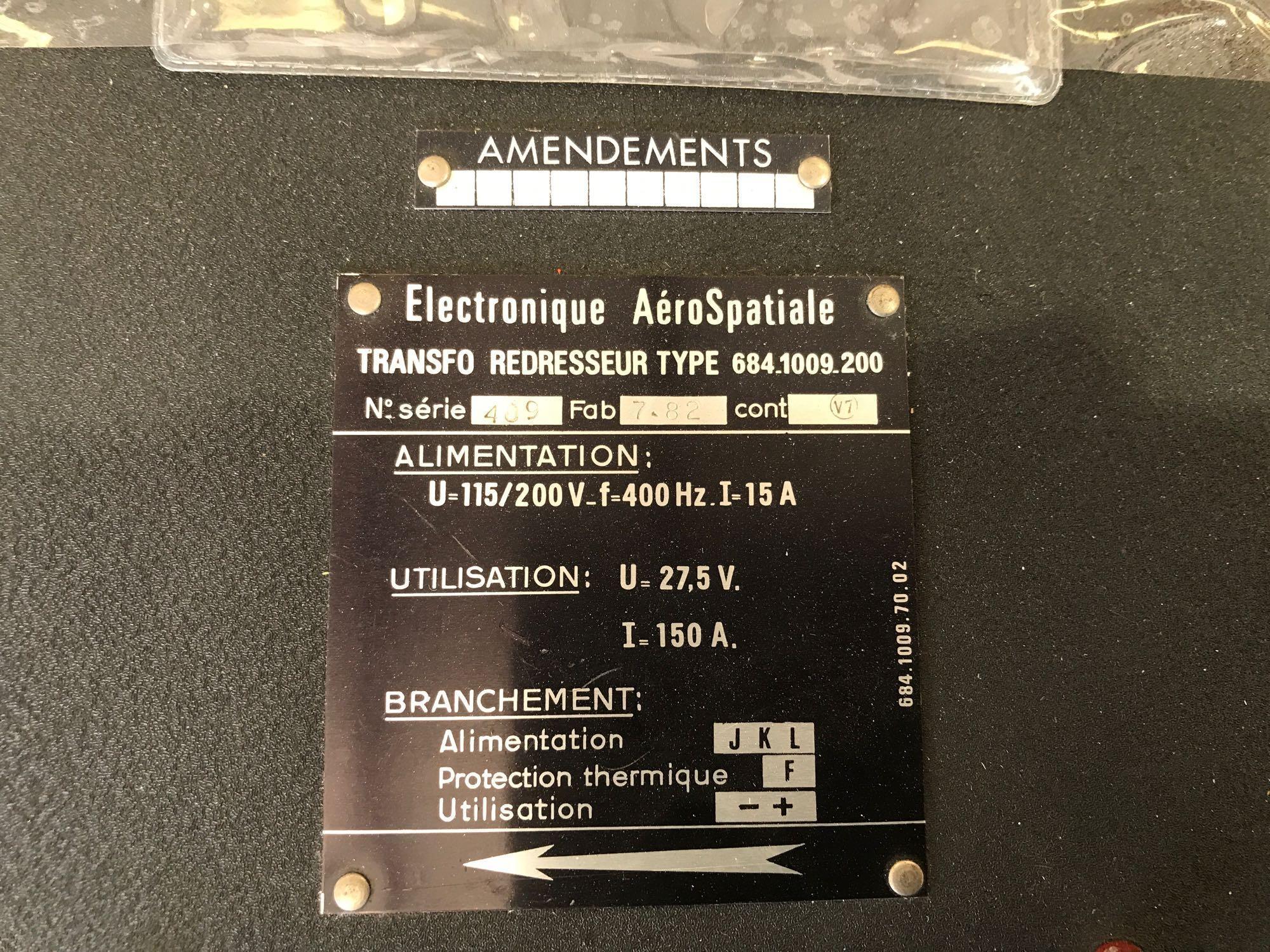 D.C. GENERATOR TRANSFORMER/RECTIFIERS 684-1009-200 (REMOVED/VARIOUS CONDITIONS)