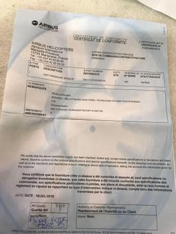 THALES PRESSURE SENSOR 87232342V02 (REPAIRED)