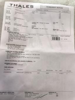 THALES PRESSURE SENSOR 87232342V02 (REPAIRED)