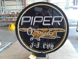 PIPER CUB NEON SIGN 26" DIAMETER