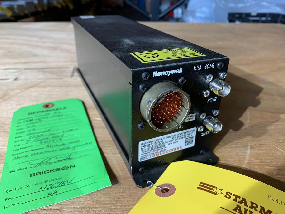 HONEYWELL KRA-405B RADAR ALTIMETER RECEIVER/TRANSMITTER 066-01153-0202