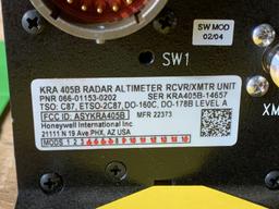 HONEYWELL KRA-405B RADAR ALTIMETER RECEIVER/TRANSMITTER 066-01153-0202