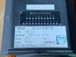 TRJ IND-021 RADIO ALTIMETER INDICATOR (1) 9599-607-12146, (1) 9599-607-12183
