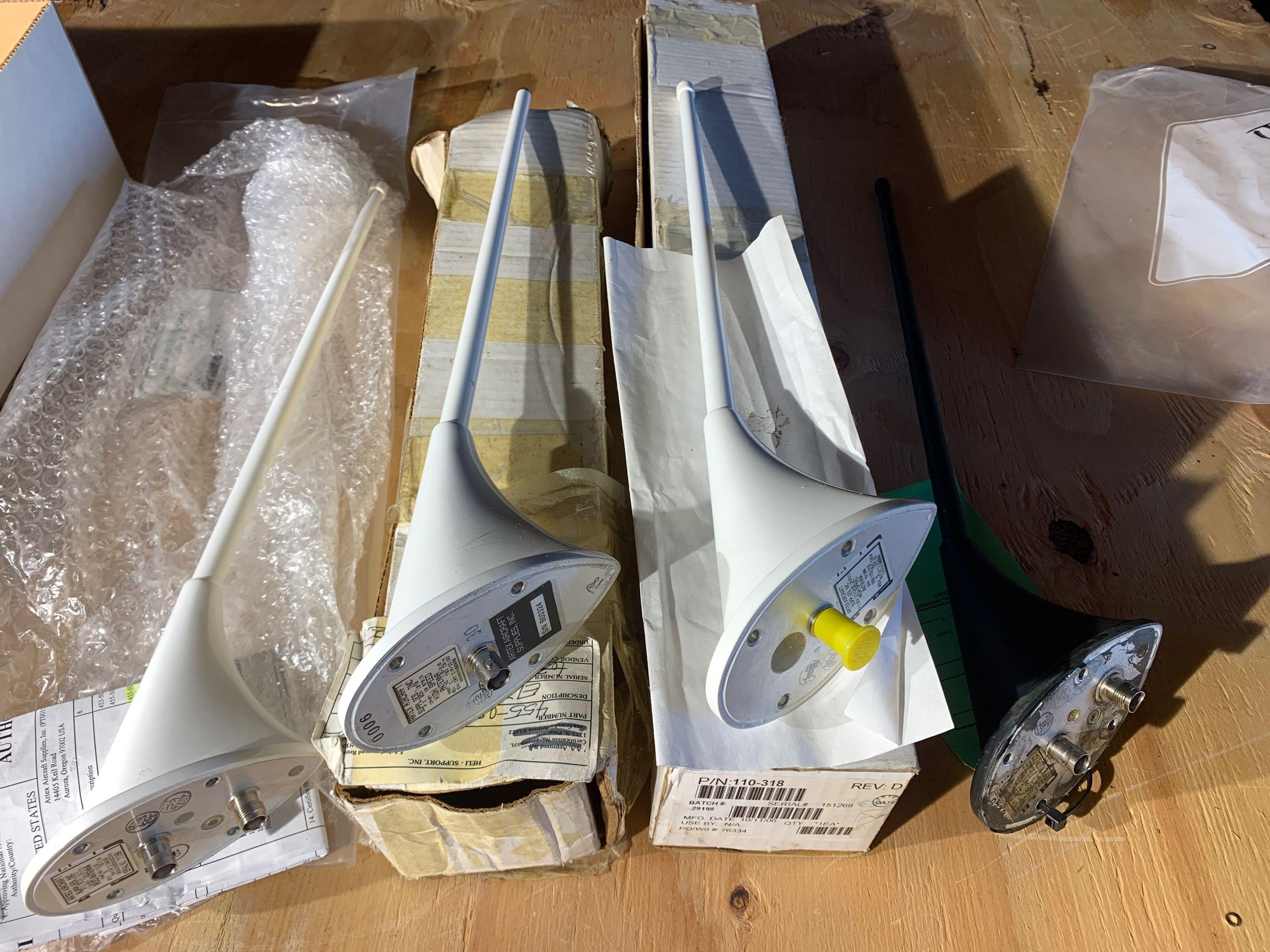 ELT ANTENNAS (1) 110-320 (NEW), (2) 110-318 (NO PPW), (1) 110-320-04 (REPAIRABLE)