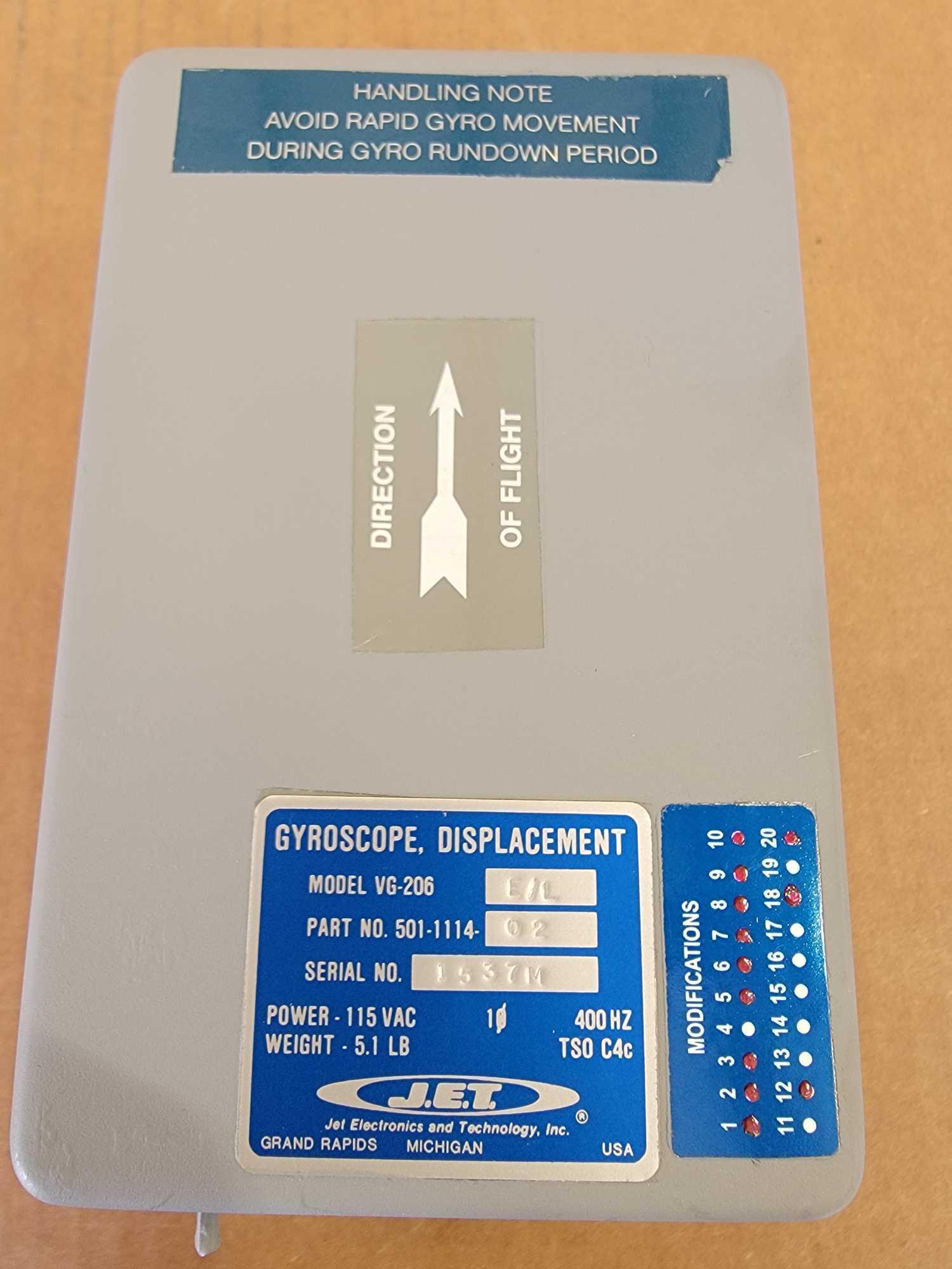 VG-206 E/L GYRO 501-1114-02 (REPAIRED)