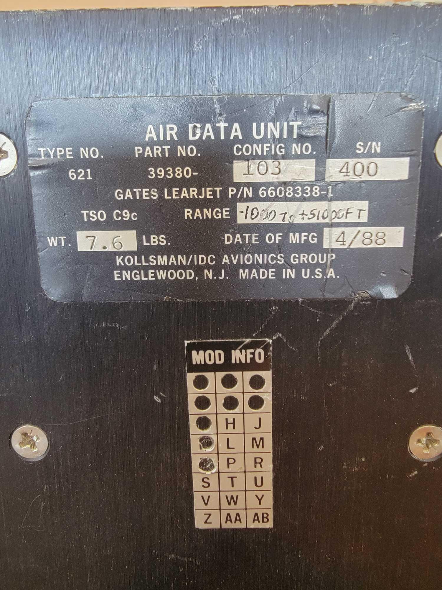 AIR DATA UNITS 39380-103/6608338-1