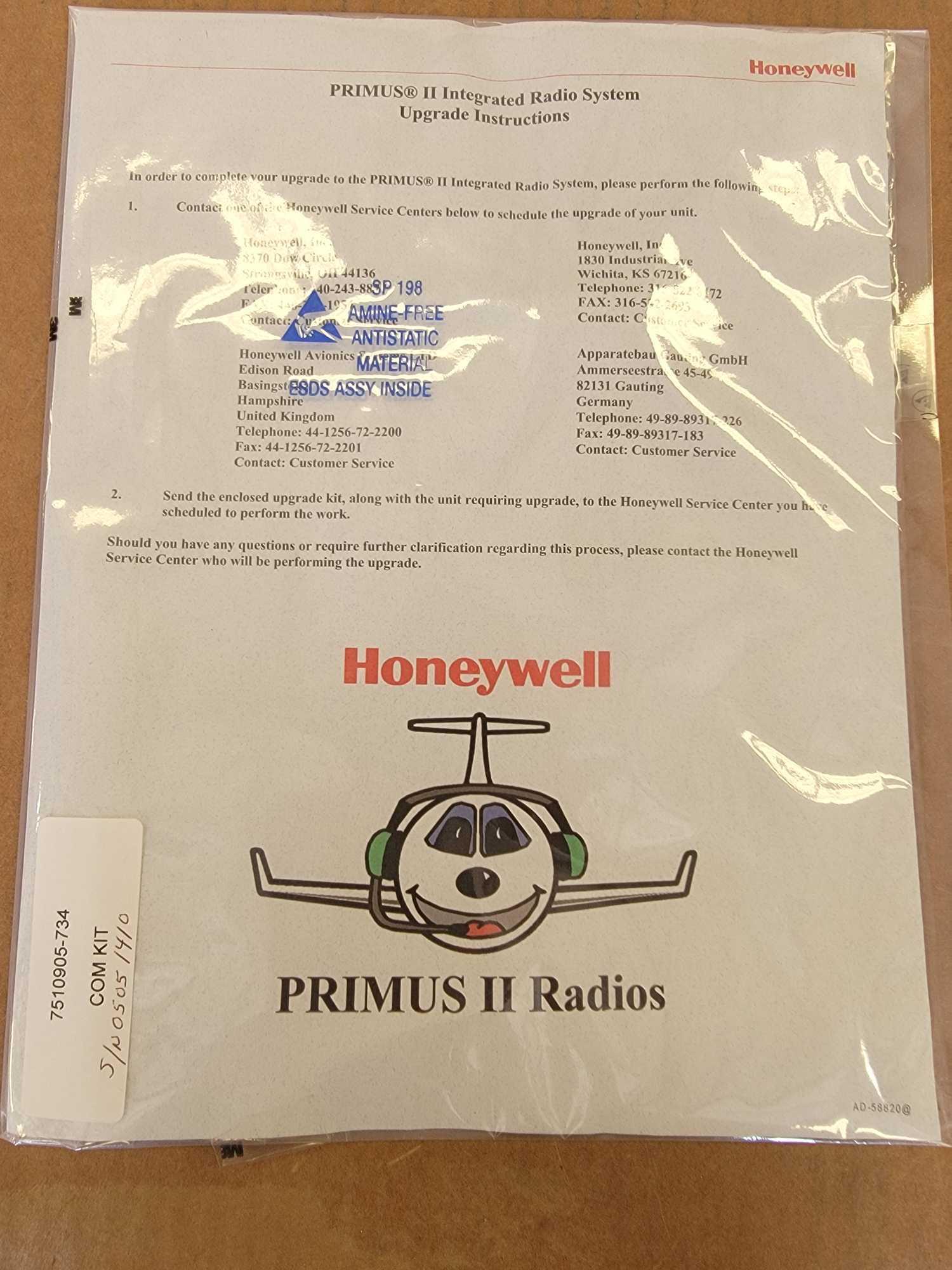 (NEW) HONEYWELL PRIMUS 2 UPGRADE KIT 7510905-734