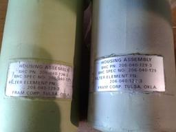 206 STICK MOUNT 206-001-154-001, TRANSMISSION FILTER HOUSINGS 206-040-129-003 (ALL INSPECTED) AND