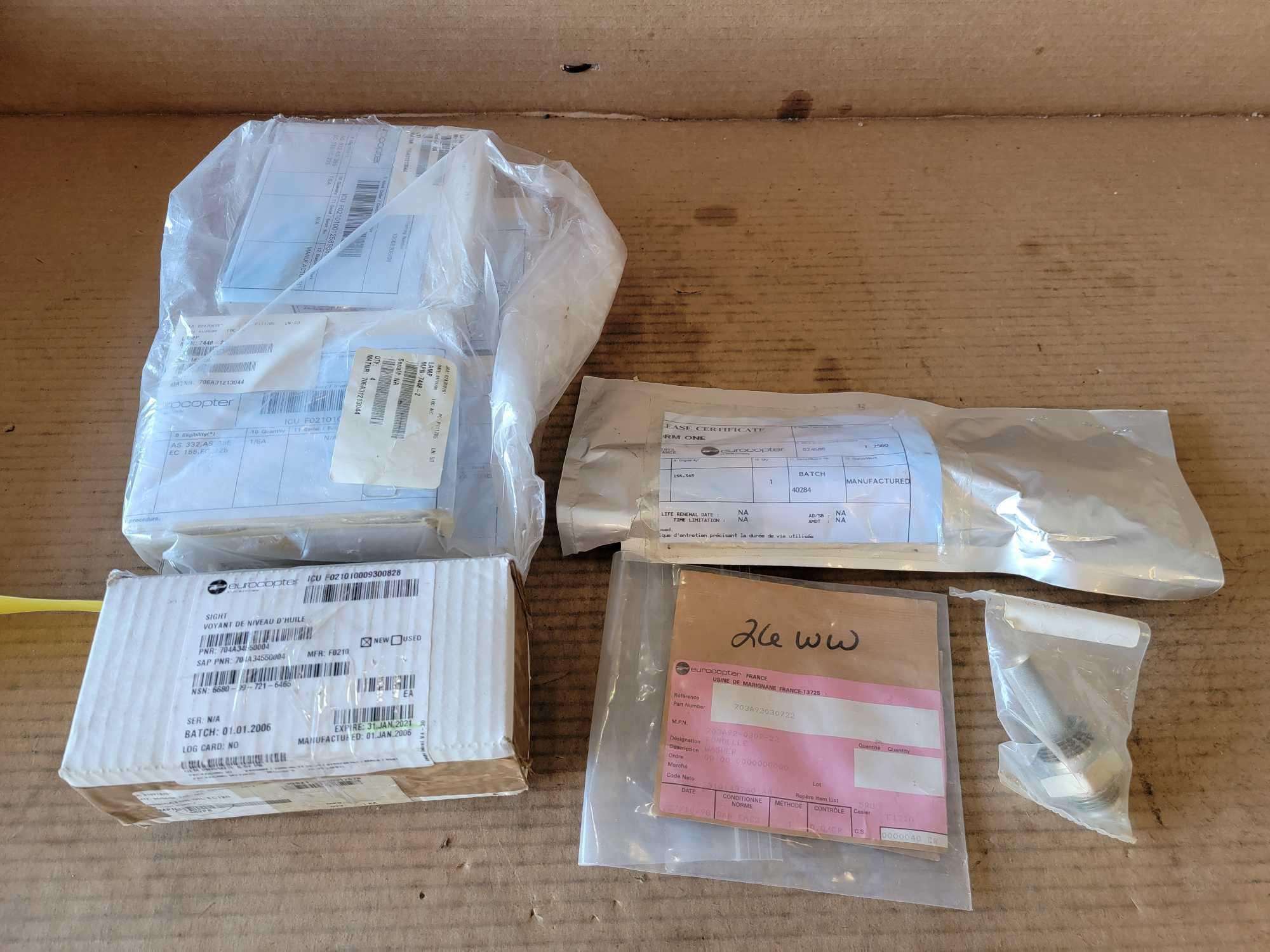 NEW EC120/155 AND EUROCOPTER INV PARKING BRAKE CONTROL 4206913, OIL INDICATOR S52PB, LAMPS