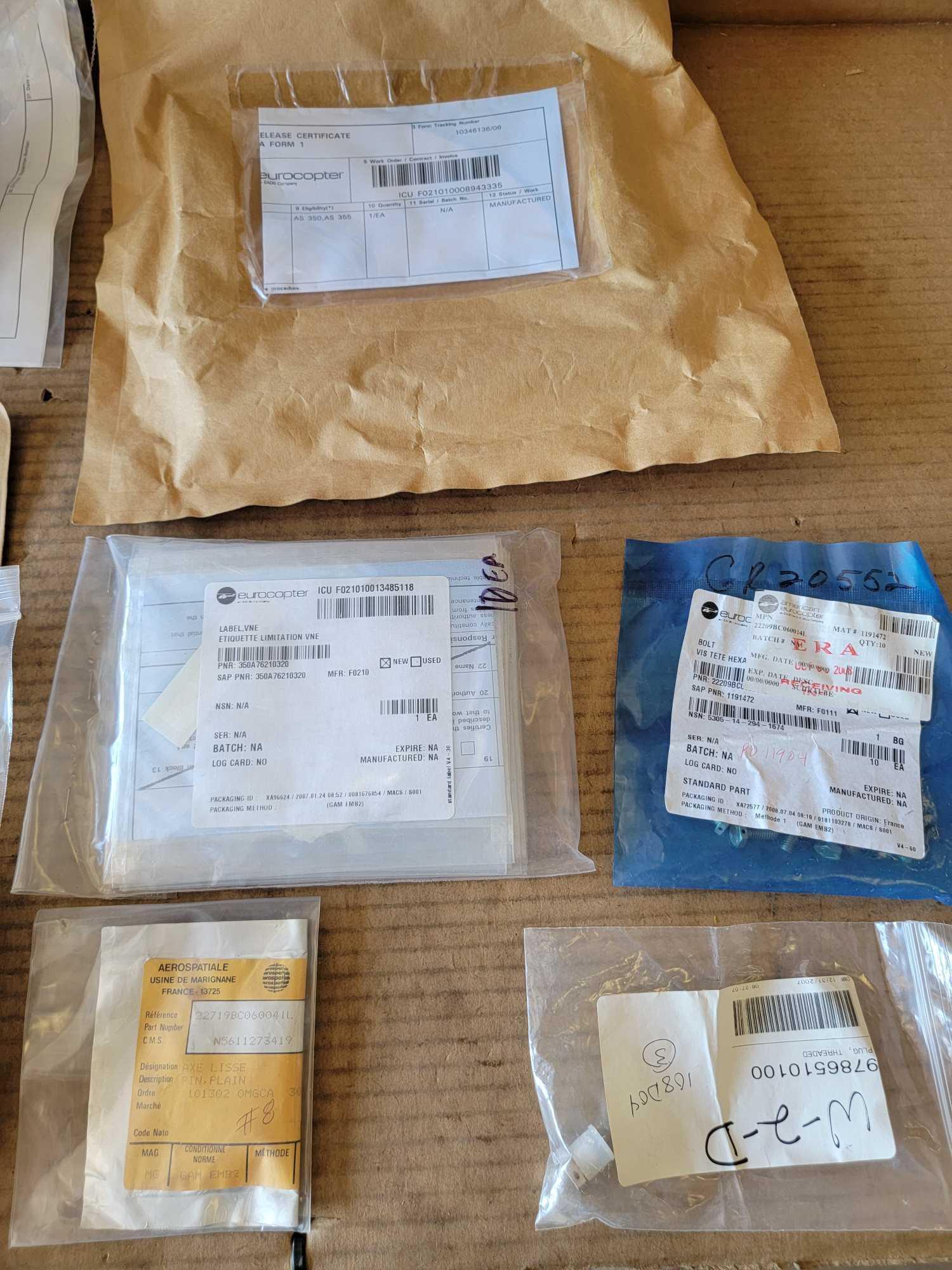 NE AS350 AIRFRAME REPAIR INV AND SERVICEABLE 109/119 INVENTORY