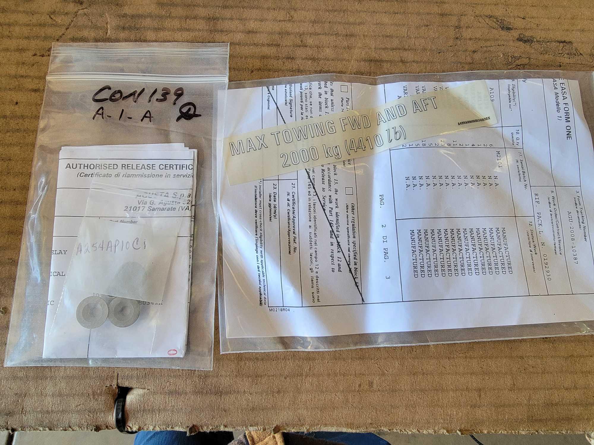 NE AS350 AIRFRAME REPAIR INV AND SERVICEABLE 109/119 INVENTORY