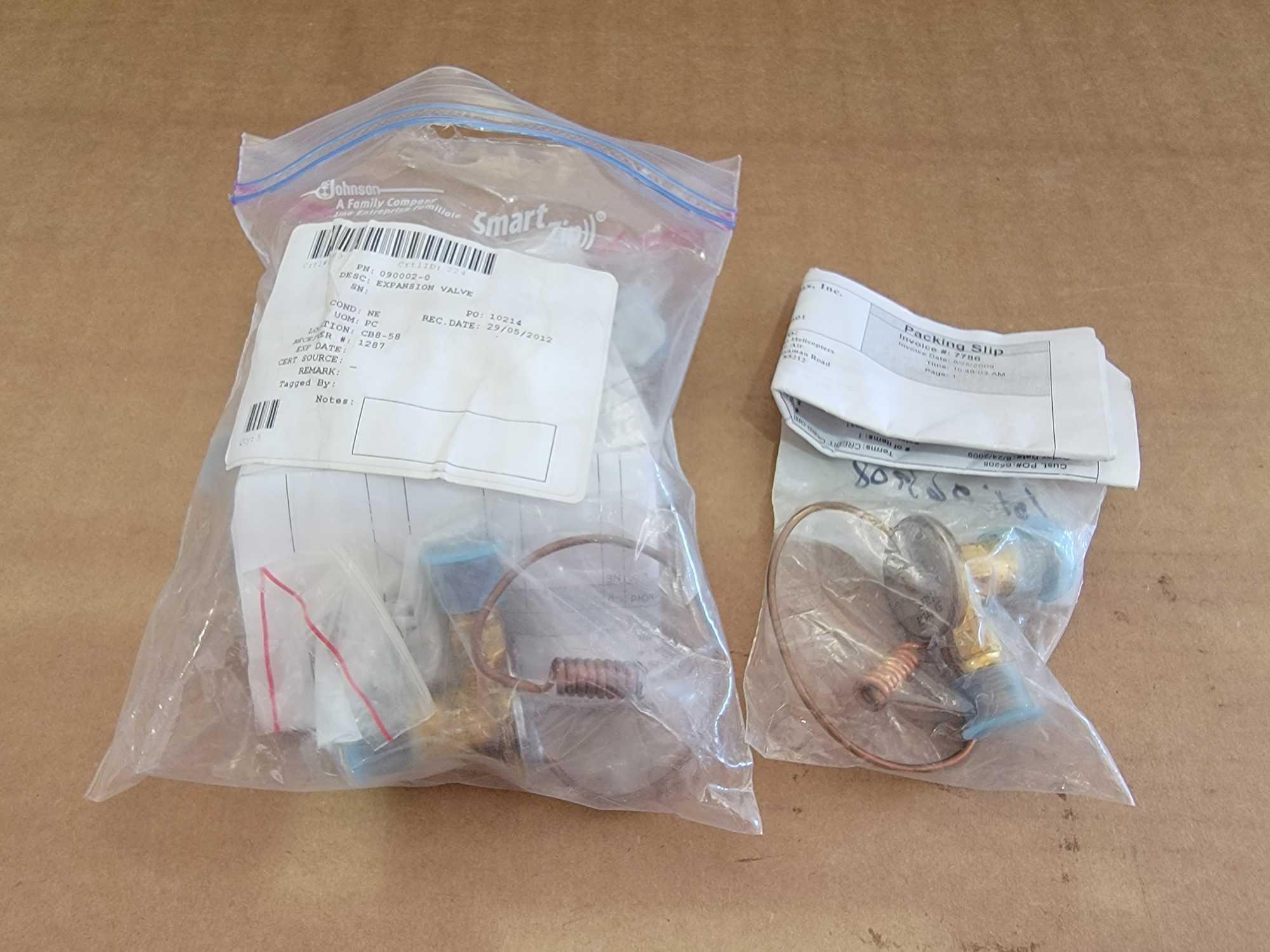 AS350 EVAPORATOR 350A400-2 (OVERHAULED), EXPANSION VALVES 090002-0 (NEW) AND AC INVENTORY
