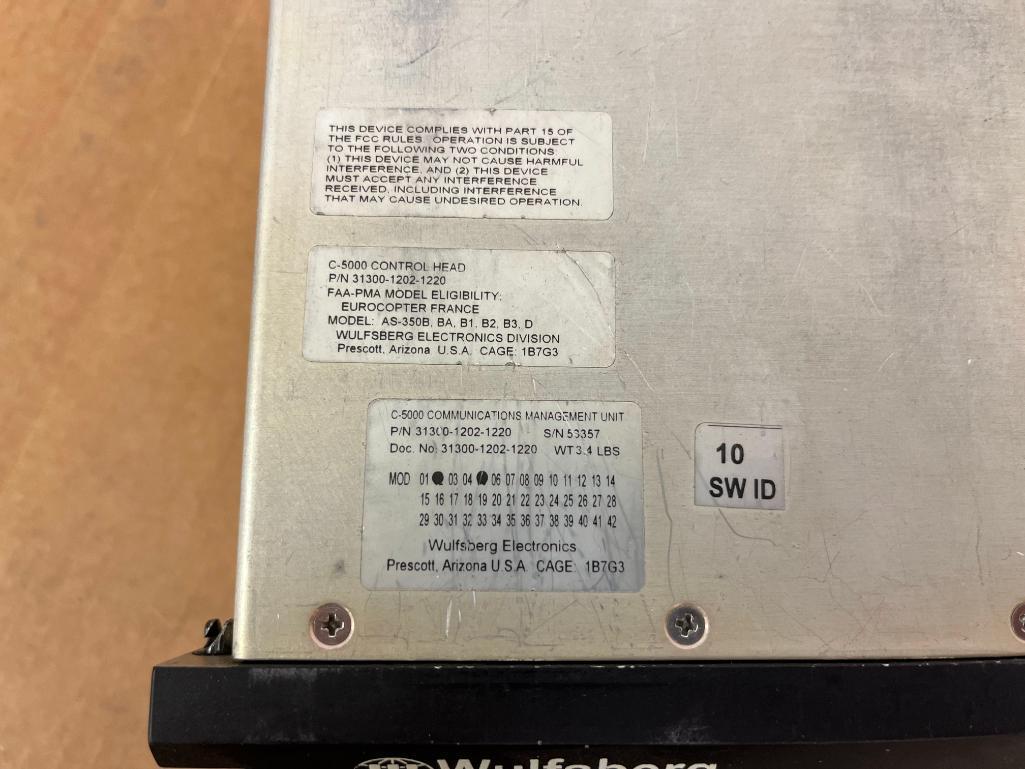 COBHAM / WULFSBERG C-5000 CONTROL UNITS (1) 31300-0201-1200, (1) 31300-1202-1220