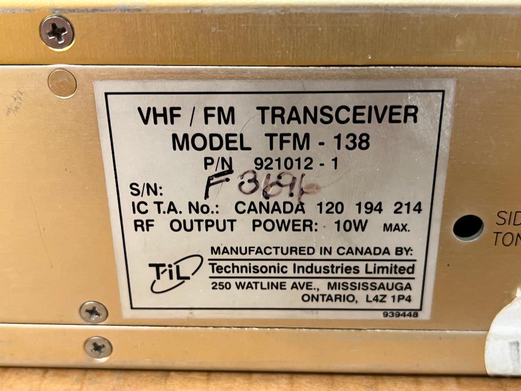 TECHNISONIC TFM-138B VHF/FM TRANSCEIVERS 921012-1