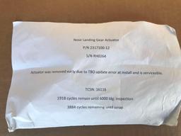 LEAR 55 NOSE GEAR ACTUATOR, 2317100-12, S/N RH-0264, 16,116 TCSN