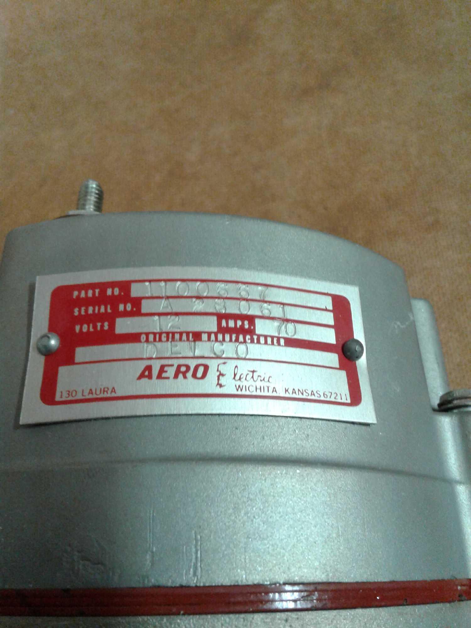 12 VOLT 70 AMP ALTERNATOR 1100667 (REPAIRED)