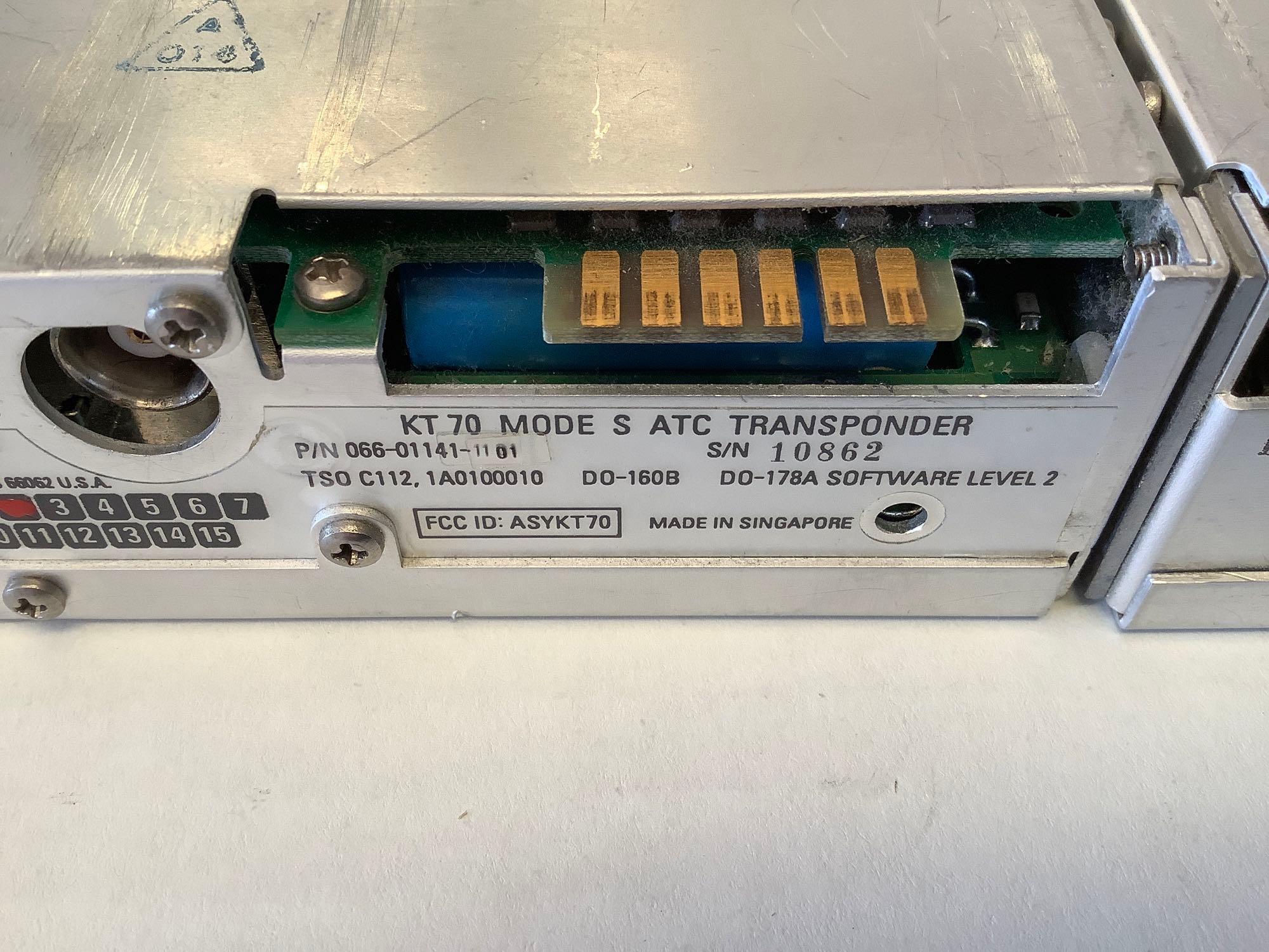 KING KT70 TRANSPONDERS (2 WITH DAMAGED KNOBS)