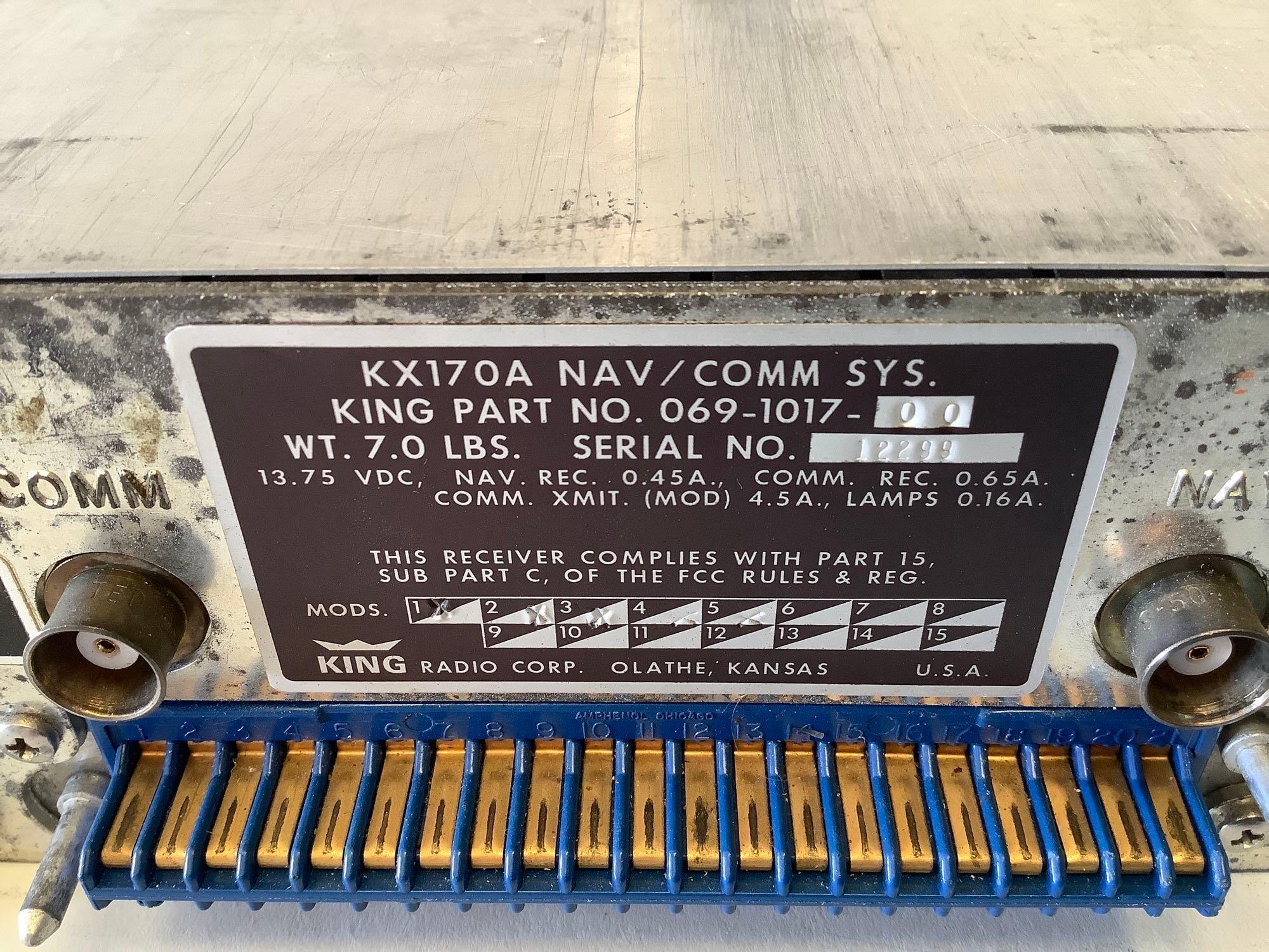KING KX 170A/B, 175B NAV COMS AND TNL2000A GPS