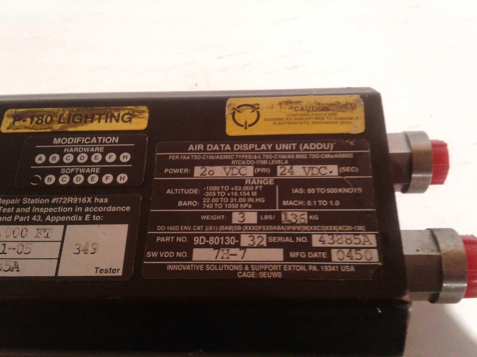 AIRDATA DISPLAY UNITS 9D-80130-32
