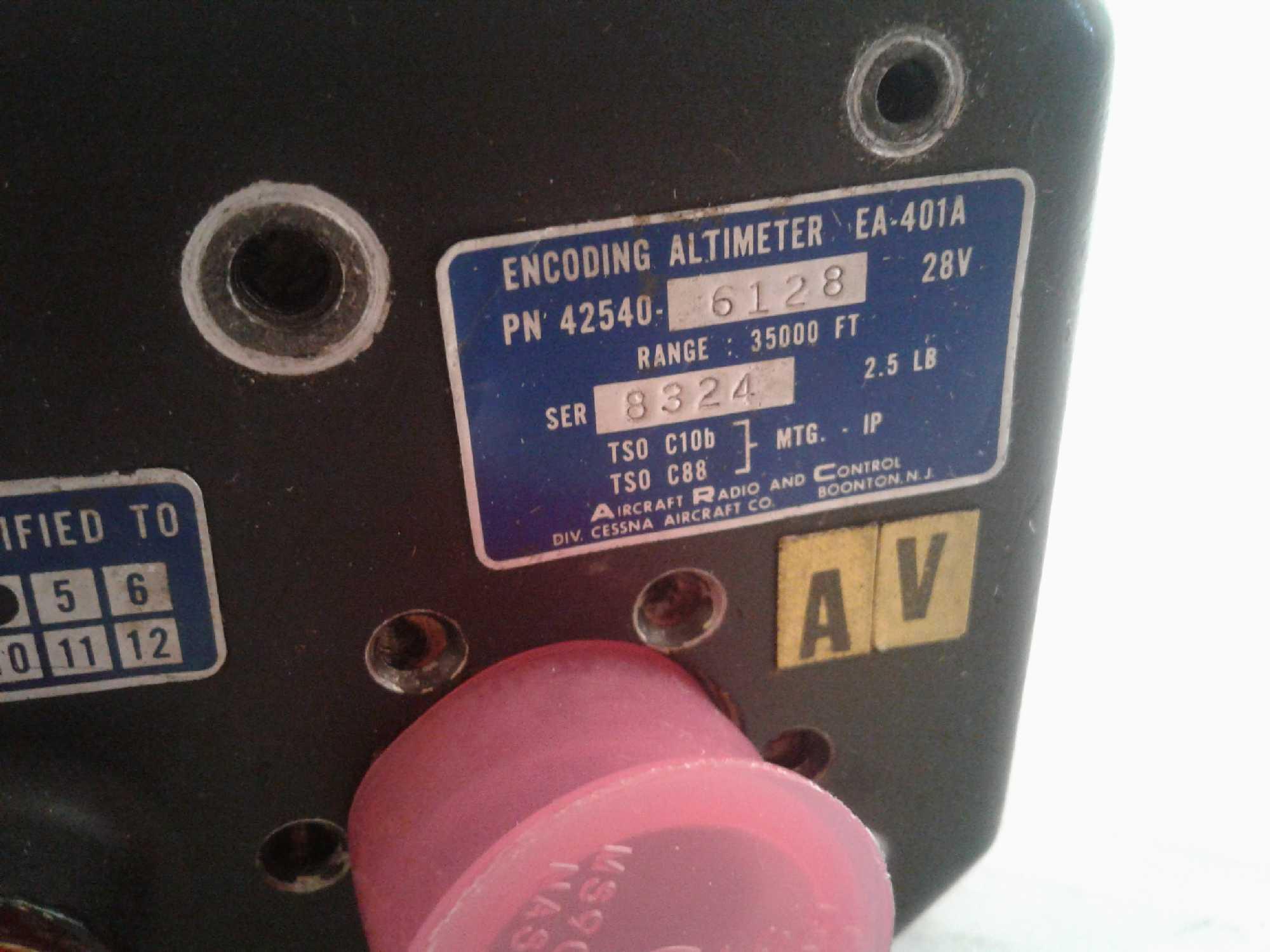 ARC EA-401A ENCODING ALTIMETERS