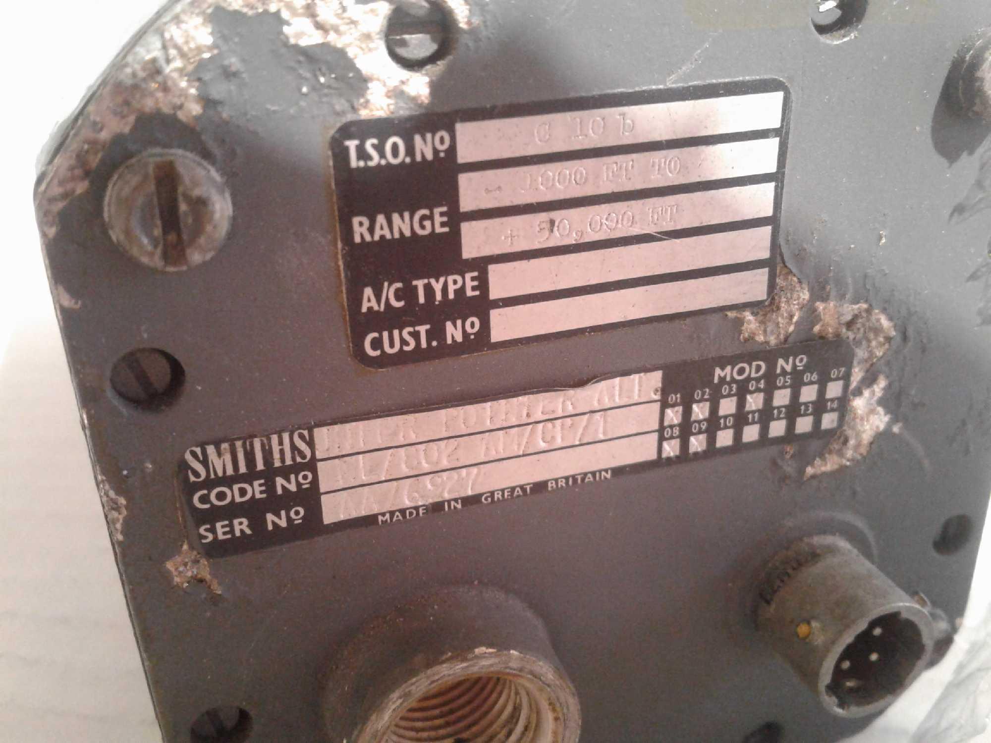 ALTIMETERS 16007-B46, WL/802, 101435-01211 & 99251