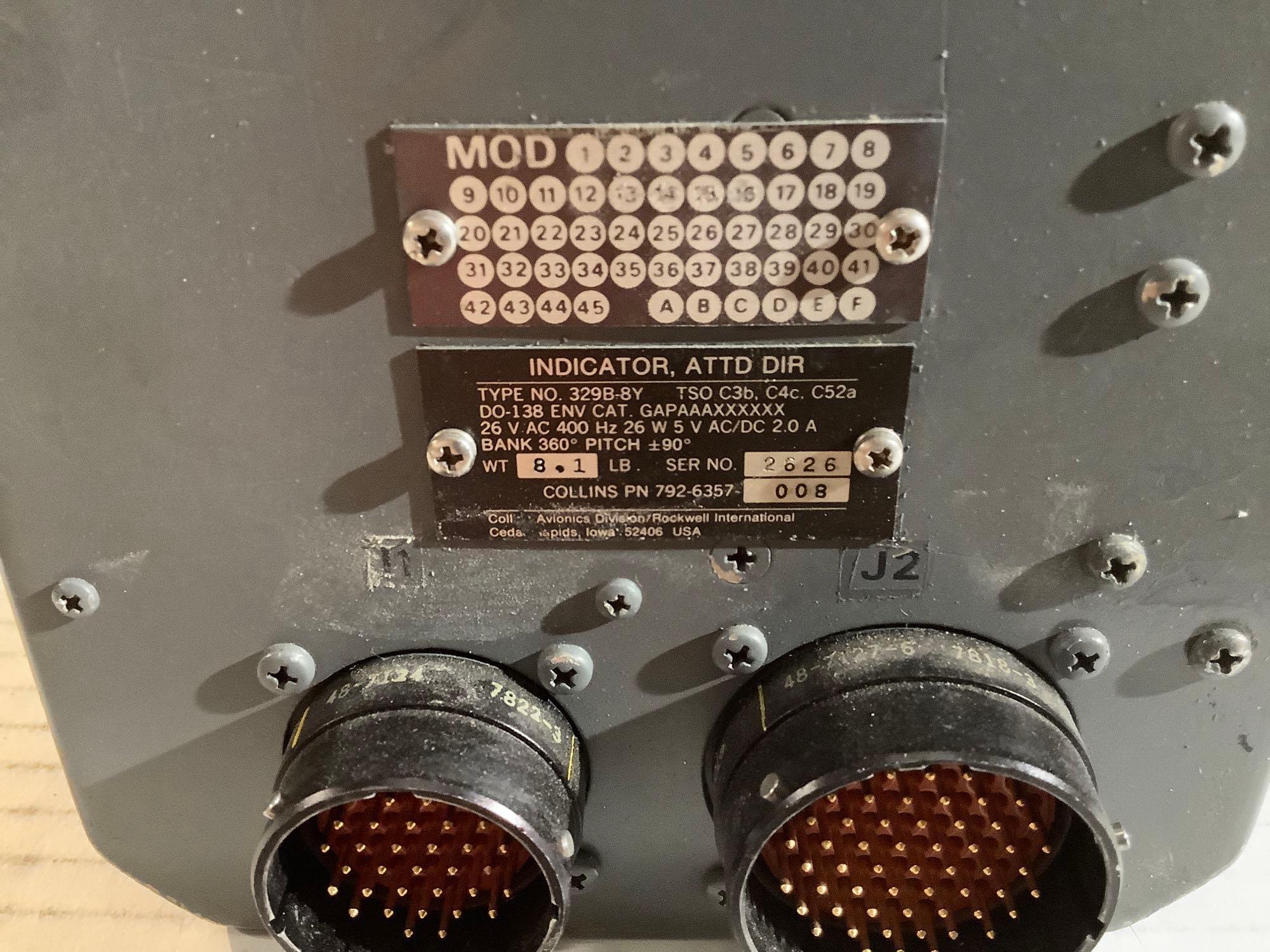 COLLINS 329B-8Y ATTITUDE DIRECTORS 792-6357-007, -008, -006