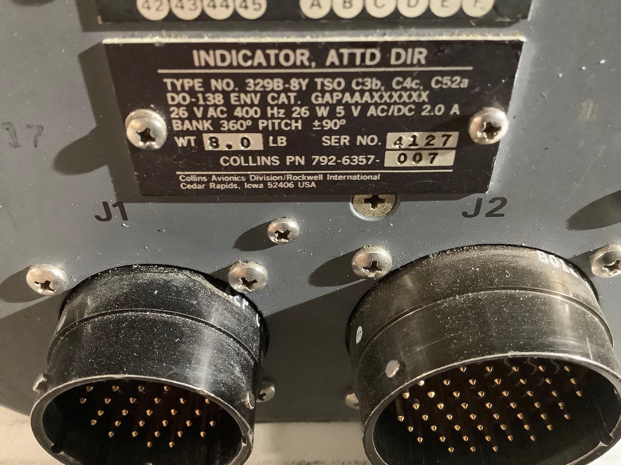 COLLINS 329B-8Y ATTITUDE DIRECTORS 792-6357-007, -008, -006