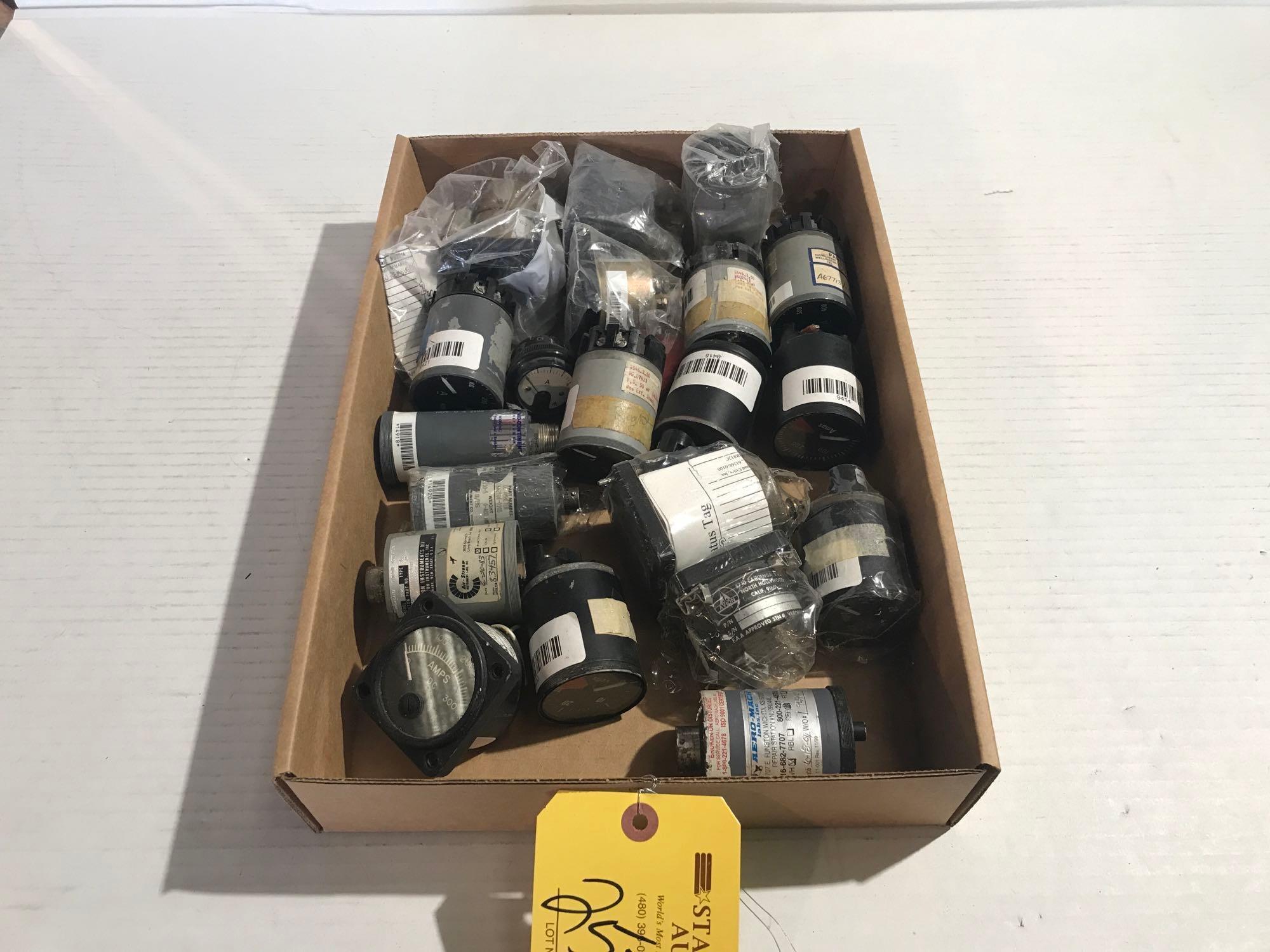 BOXES OF AMP/VOLT & MISC INDICATORS