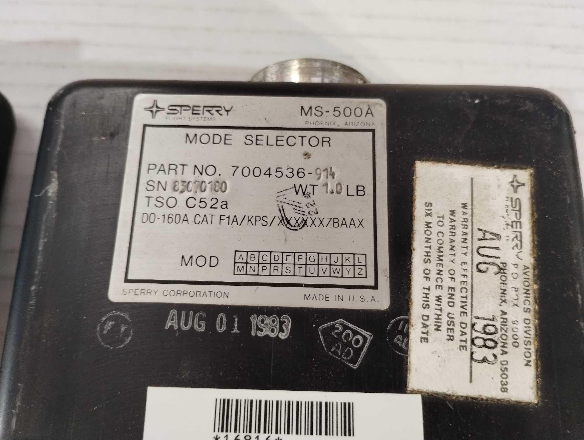 (LOT) HONEYWELL THRUST RATING PANEL 4058254-901 & MS-500/500A PANELS