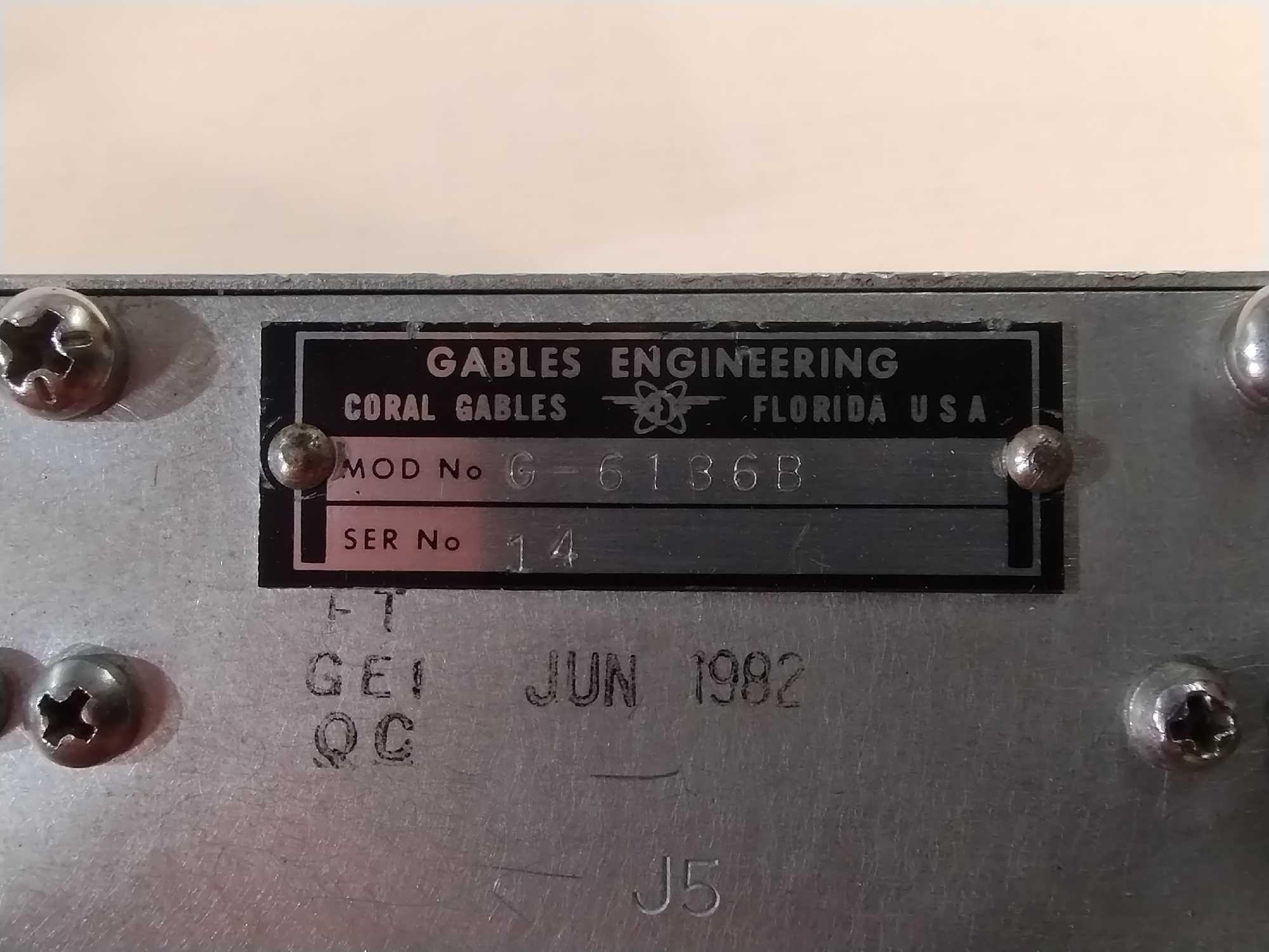 CABLES RADIO CONTROL PANELS G-5325A, G-6136B, G-4118, G-4501A, G-5717A, G-5708A (INSPECTED), G-5334