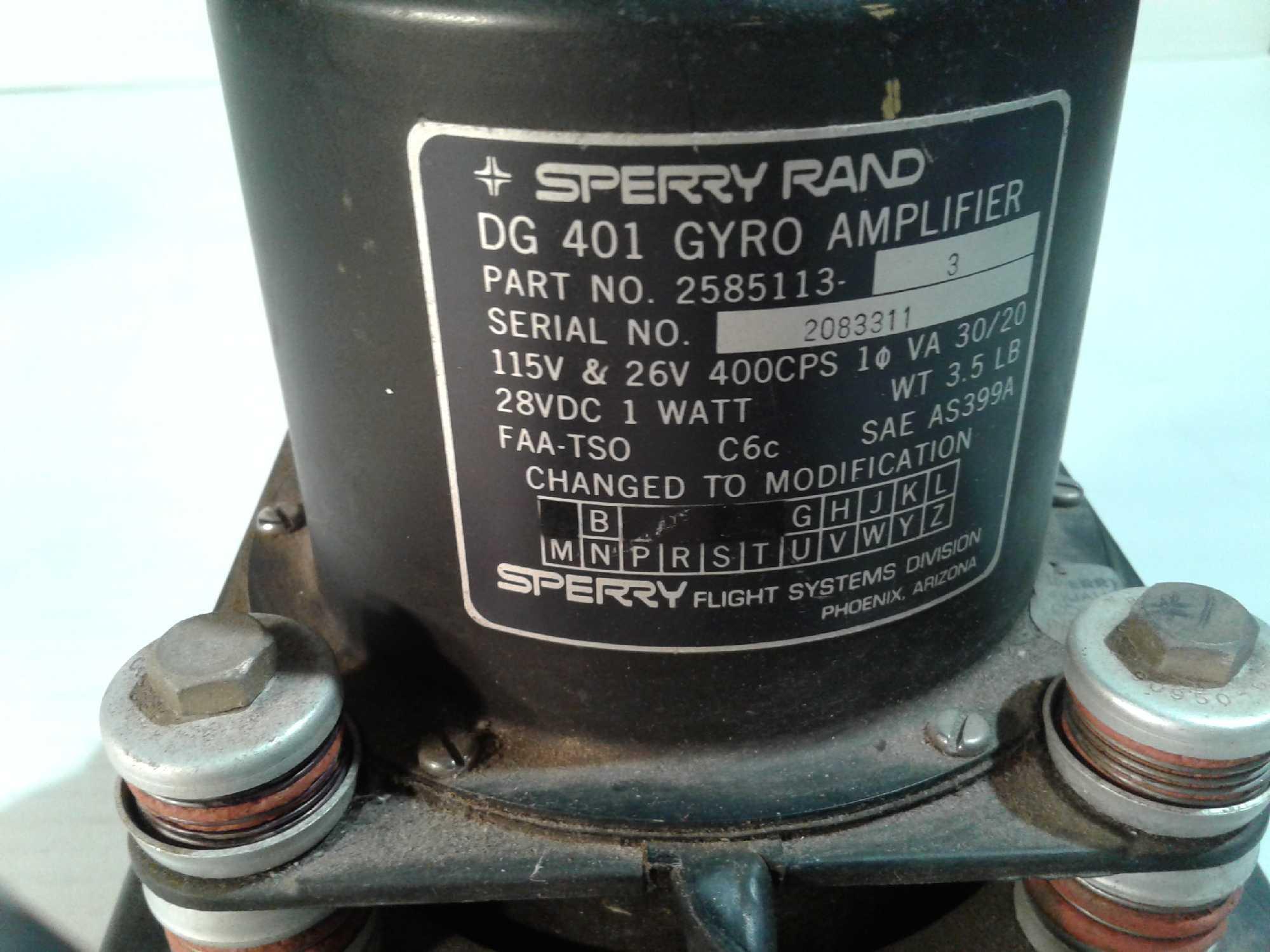 SPERRY C14 GYRO'S 2587193-22 & -23