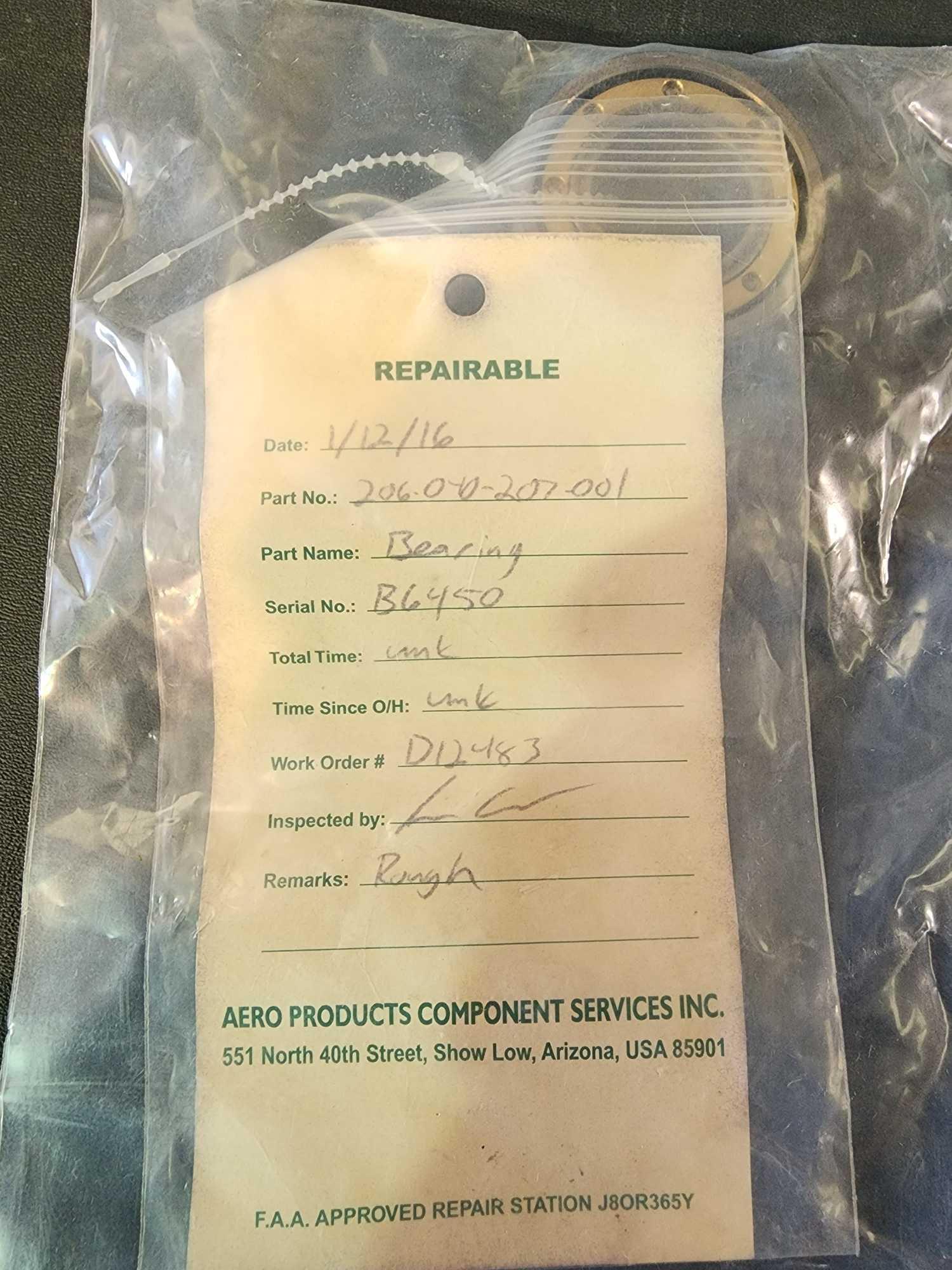 BOXES OF USED 206 TRANSMISSION & SWASHPLATE BEARINGS