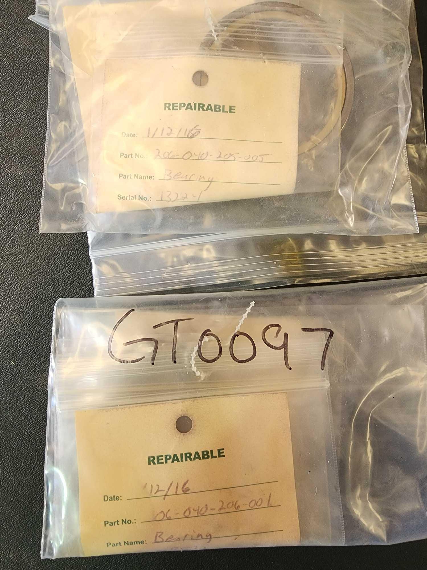 BOXES OF USED 206 TRANSMISSION & SWASHPLATE BEARINGS