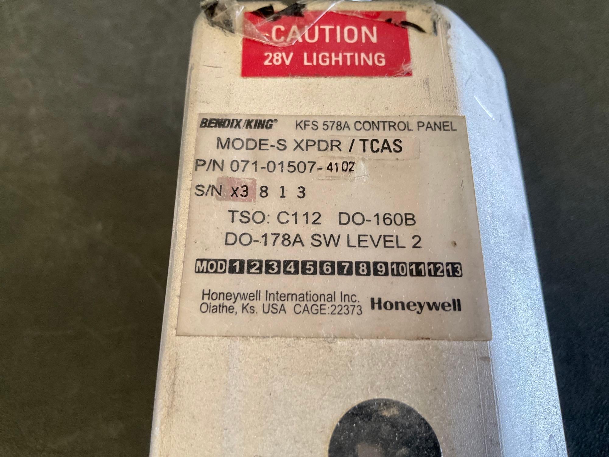 KING KFS-578A TCAS/TRANSPONDER CONTROLLER 071-01507-4102 (A/R)