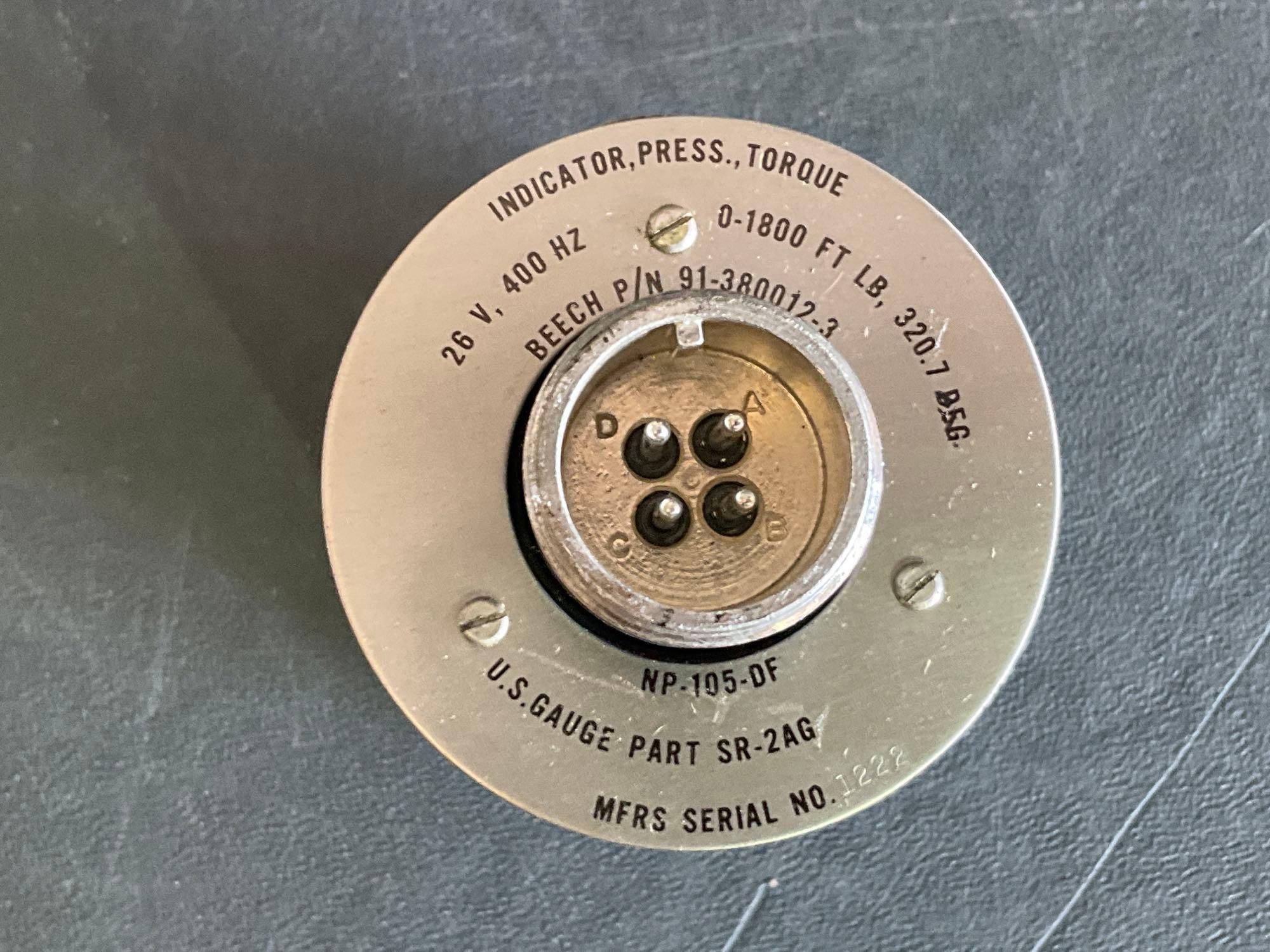 BEECHCRAFT TORQUE INDICATORS 91-380012-3 (BOTH A/R)