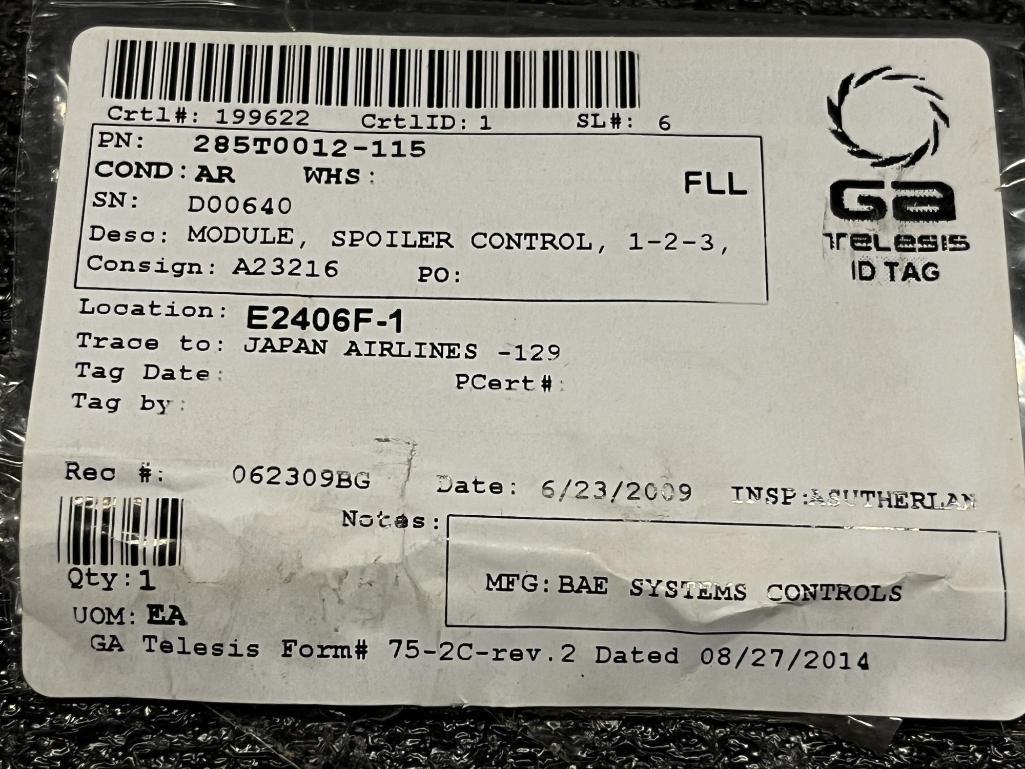 B767 SPOILER CONTROL MODULES 285T0012-115