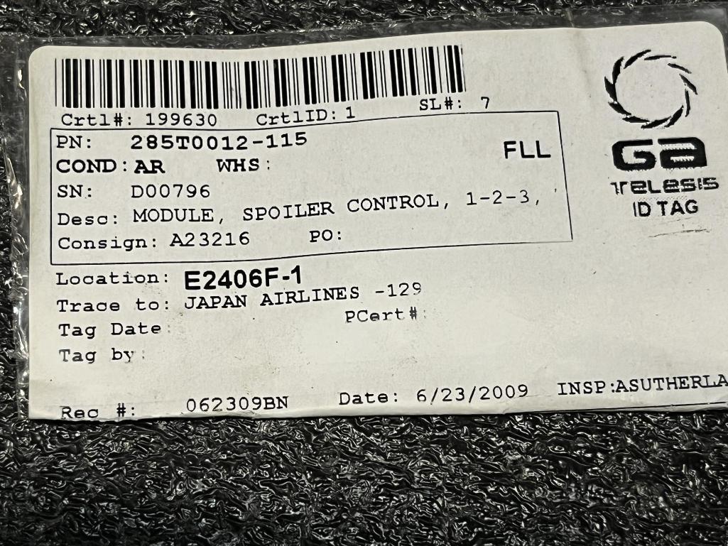 B767 SPOILER CONTROL MODULES 285T0012-115