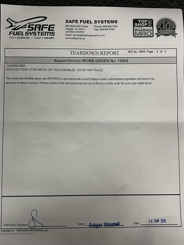 B747 HYDRAULIC MODULAR ASSY 7554270 (REPAIRED)