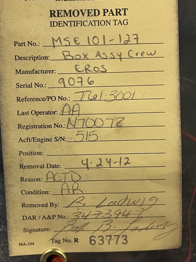 (LOT) A300 CREW MASK BOXES, POWER SUPPLIES, & MISC [18 LINE ITEMS]