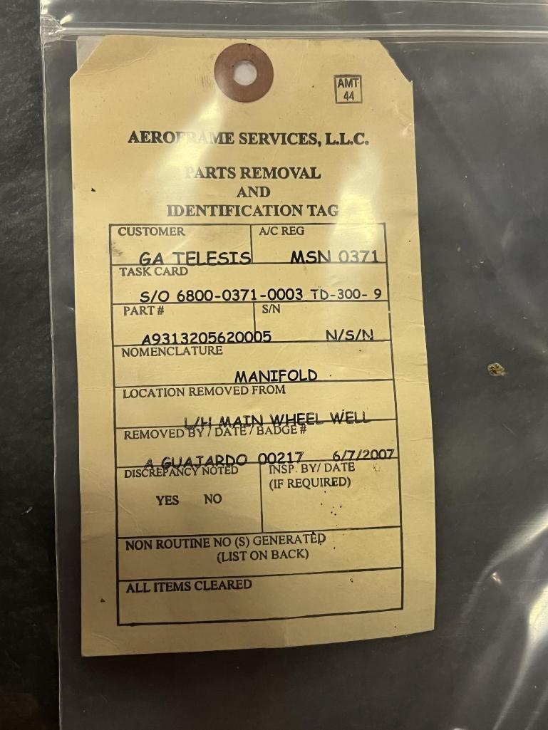 (LOT) A300 HYDRAULIC MANIFOLDS, RESERVOIRS, & MISC [15 LINE ITEMS]