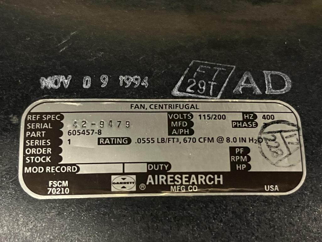 B767 FLIGHT DECK DISTRIBUTION FANS 605457-8 (REPAIRED)
