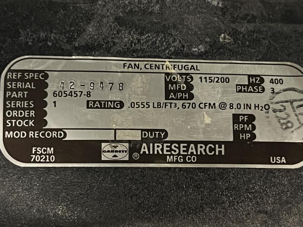 B767 FLIGHT DECK DISTRIBUTION FANS 605457-8 (REPAIRED)