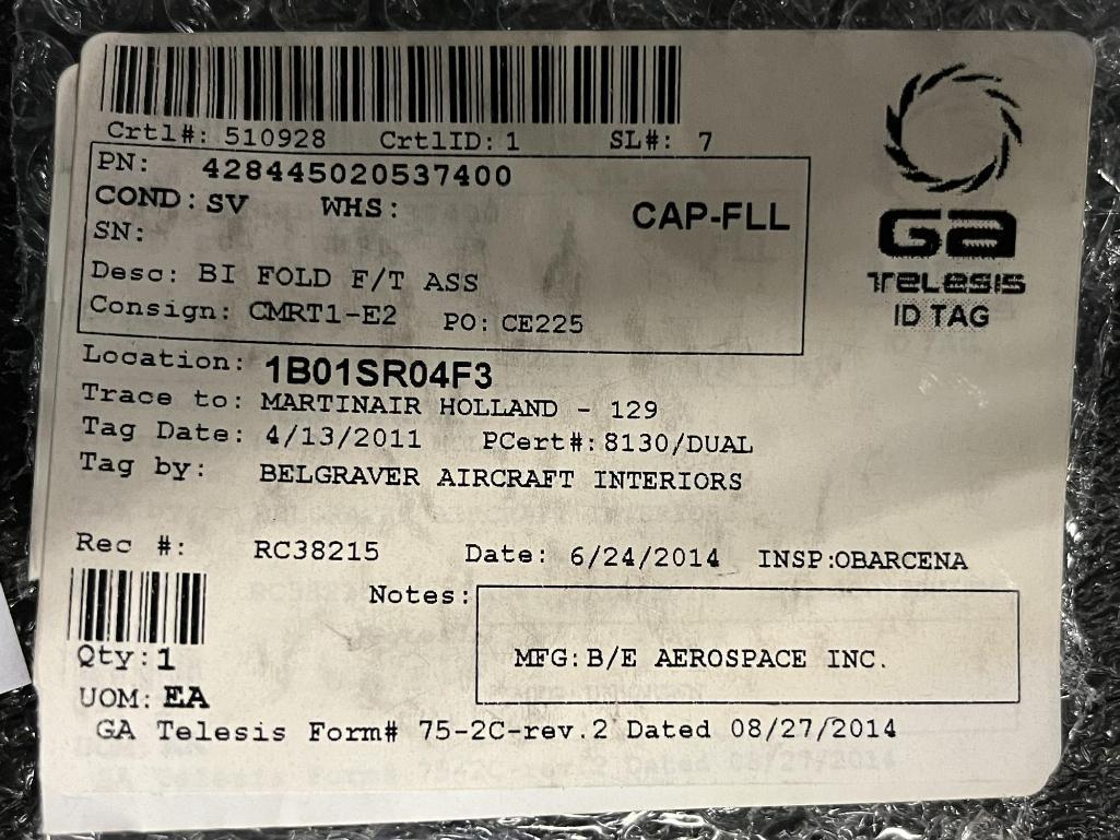 (LOT) B767/B737 EXTRUSION, ROD, & TRAY TABLES (3) 428445020537400, (1) 65-45166-8, (1)