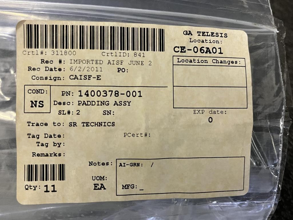(LOT) MD11 EXPENDABLES (1) 0EQ0001A02G01, (2) 135-00-242-01N, (1) 1400378-001, (1) 417T4204-415A,