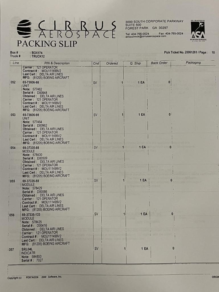 B737 FUEL MANAGEMENT CONTROL MODULE 69-37335-88 (INSPECTED)